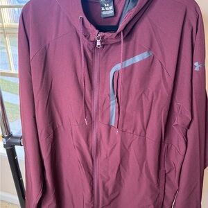 Under Armour Men’s Sportstyle Elite Jacket XL Maroon Lightweight Hoodie